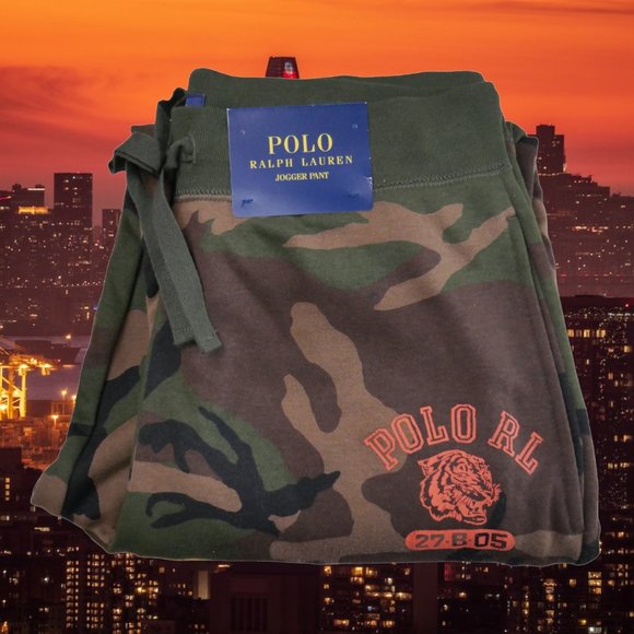 Polo Ralph Lauren Mens Lightweight Fleece Joggers Sweatpants Size M Camo NWT - Picture 7 of 8